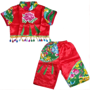 元旦儿童喜庆演出服开门红秧歌舞手绢灯笼舞蹈服中国结梦娃表演服
