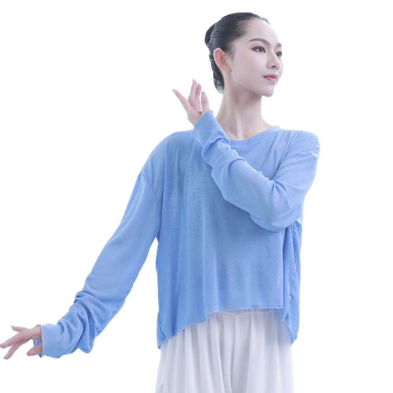 开叉宽松性感现代舞练功服演出服