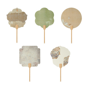 张小凤团扇纸空白毛笔书法专用练习成人软笔半生熟国画绘画扇子初学者扇面作品纸古风圆形diy手绘纸扇