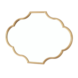 欧式防雾异形浴室镜轻奢美式洗漱间衣帽间化妆镜带灯复古镜子壁挂