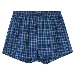 3条仕乐全棉夏薄男士内裤男平角裤头宽松大码四角短裤纯棉阿罗裤