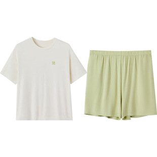 红豆【小海风】情侣短袖睡衣套装夏季凉感运动透气女士套头家居服