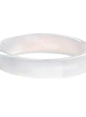 美石计高冰透女天然玉髓玛瑙手镯