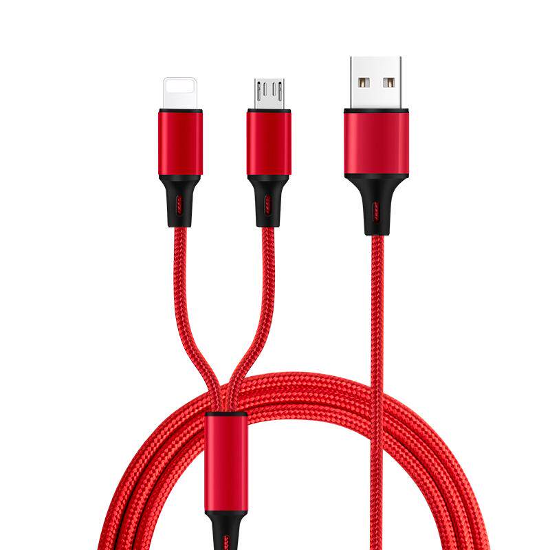 一拖二数据线二合一充电器线适用USB车载1分2双头苹果16iphone15荣耀OPPO一加闪充华为typec手机100W