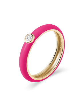 Mixx靡诗纯银珐琅戒指浅春系穿搭