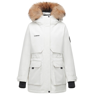 【95%绒】坦博尔冬季大毛领工装羽绒服女款极寒防护 户外保暖外套