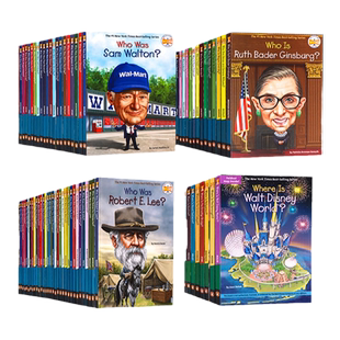 who was系列 Who is 名人传记企鹅兰登出品 英文原版 儿童科普插图文学全套 历史人物科普人物传记 世界地理历史章节桥梁书