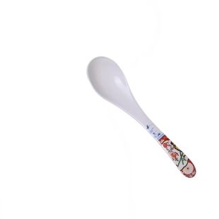 麻辣烫烤肉店密胺仿瓷勺子商用餐厅饭店小汤勺商用长拉面勺10只装
