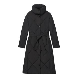 MICHAEL KORS MK 女士绗缝中长款棉服外套 含腰带