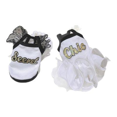 宠物衣服小体狗狗马尔济斯吊带裙夏天薄款透气背心飞袖背心公主裙