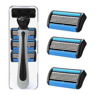 进口6层刀片吉利美剃须刀手动刮胡男士胡子刀老式剃须刀刮脸刀架