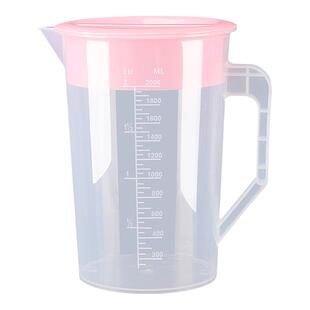 塑料冷水壶大容量凉开水壶家用耐高温奶茶店量壶杯带盖带刻度商用