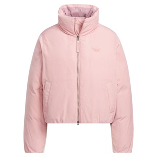 阿迪达斯三叶草女子短款面包服外套保暖休闲羽绒服JD3788 JD3789