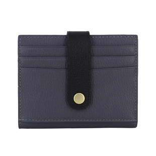 日韩新款山羊皮女式卡包真皮多卡位驾驶证卡套搭扣撞色零钱包薄款