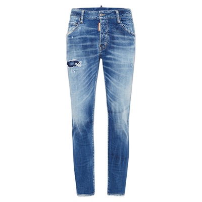 【新季首降】DSQUARED2/D2次方  男士复古修身水洗牛仔裤Skater