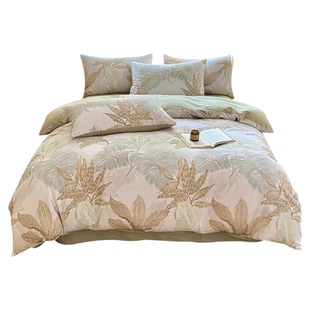 四件套纯棉全棉磨毛加厚轻奢高级感床单被罩三件套床笠款床上用品