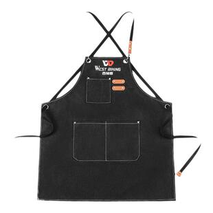 西骑者帆布围裙自行车维修保养工作服耐磨时尚木工匠人园艺画画
