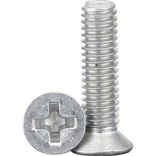 6063铝合金沉头螺丝铝制铝材质模型美制平头螺钉M1.7M2M3M4M5M6