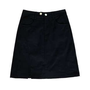 小开叉中长款西装裙大码显瘦包臂半身裙2025春秋高腰百搭A字中裙