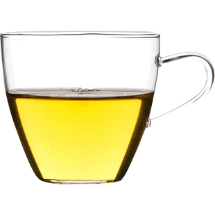 明尊 CP-01 耐热玻璃水杯带把小茶杯手工吹制玻璃杯茶具套装 家用