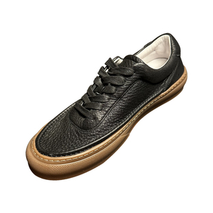 百搭时尚系带小白鞋2025新款板鞋透气男款头层牛皮简约男式休闲鞋