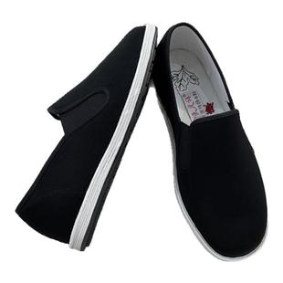 老北京手工千层底艾草舒适透气经典大码宽版传统休闲养脚男黑布鞋