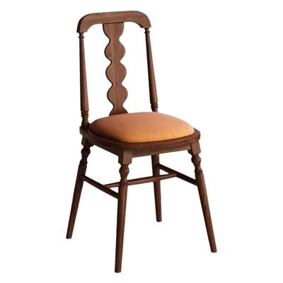 软包法式复古实木家用靠背简约