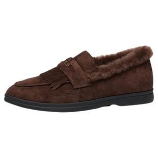 星期六穆勒毛毛鞋2025冬新款加绒勃肯鞋女厚底全包外穿SSD4111546