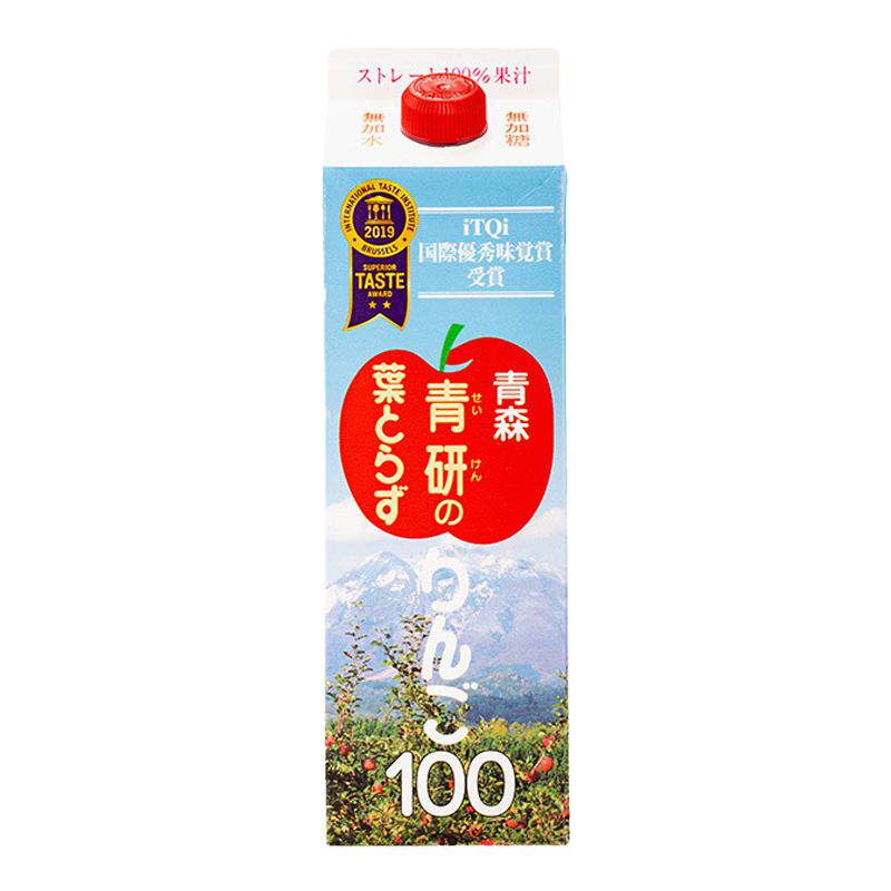 日本进口青研苹果汁1000g*4盒