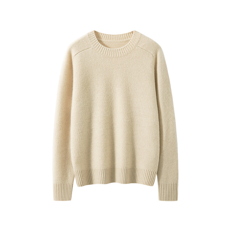 【加厚马鞍肩】七针加厚纯山羊绒针织衫女款秋冬重磅马鞍肩圆领