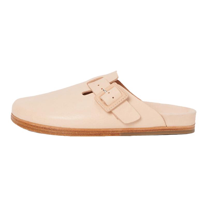 HENDER SCHEME日本手工品牌植鞣革半包头男士时尚原色拖鞋 MIP-24