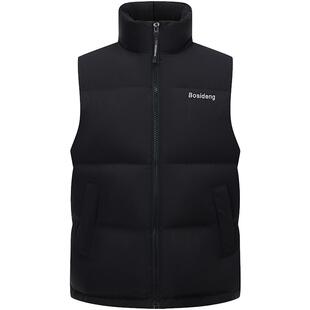 波司登时尚运动羽绒马甲男女同款防风立领短款羽绒服背心加厚外套