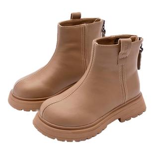 m1m2西班牙童鞋儿童冬季新款防滑保暖短靴男童皮靴女童马丁靴子