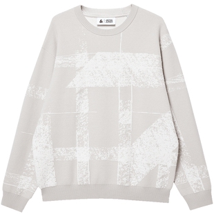 [商场爆款]杰克琼斯男装针织衫宽松圆领毛衣图案织花225413025