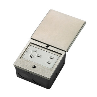 全铜防水86型地插座隐形滑盖平推式地插插座面板暗隐藏式家用五孔