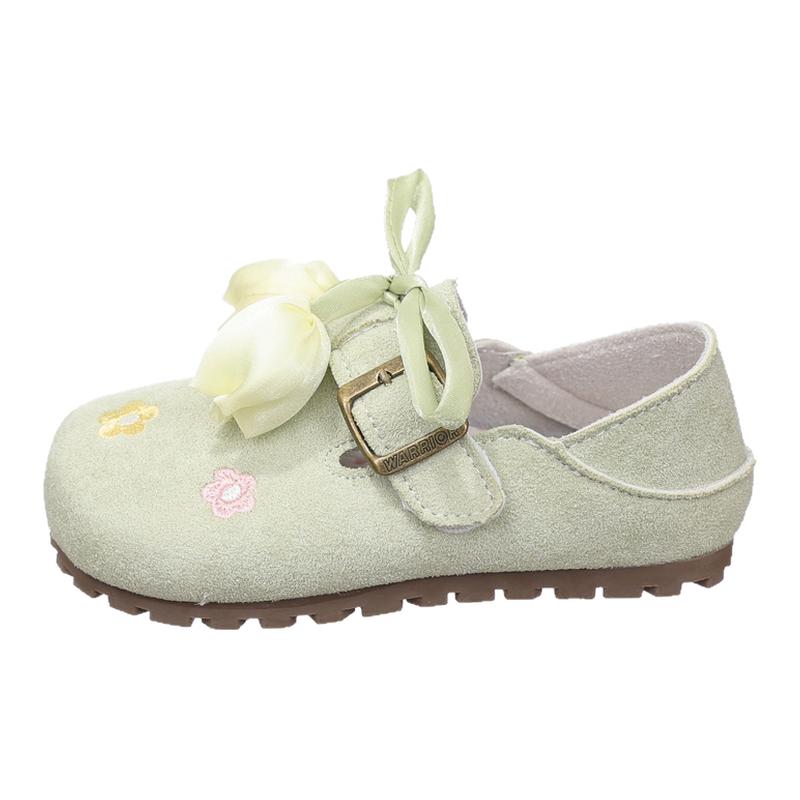 女童皮鞋花朵2025春秋新款儿童鞋子小女孩公主鞋软底豆豆鞋单鞋潮
