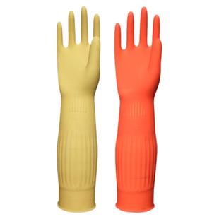 加厚加长长袖防水橡胶耐磨家用劳保工作洗碗女工作牛筋胶手套保暖