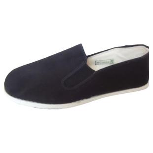 利达康老北京黑布鞋男平跟聚氨酯透气软底板鞋千层底一脚蹬休闲鞋