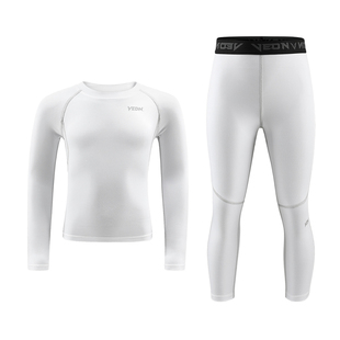 维动加绒儿童紧身衣男童训练服套装秋冬季保暖运动跑步篮球压缩衣