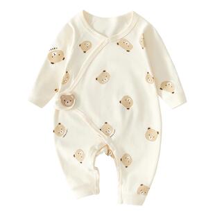 新生婴儿衣服春秋宝宝连体衣秋装蝴蝶衣贴身0到3个月初生52码a类9