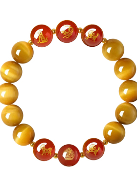 【已祝福】黄虎眼三合六合手串