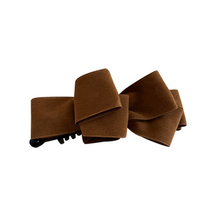 韩系丝绒蝴蝶结发夹女后脑勺高马尾香蕉夹竖夹盘发鲨鱼夹秋冬抓夹