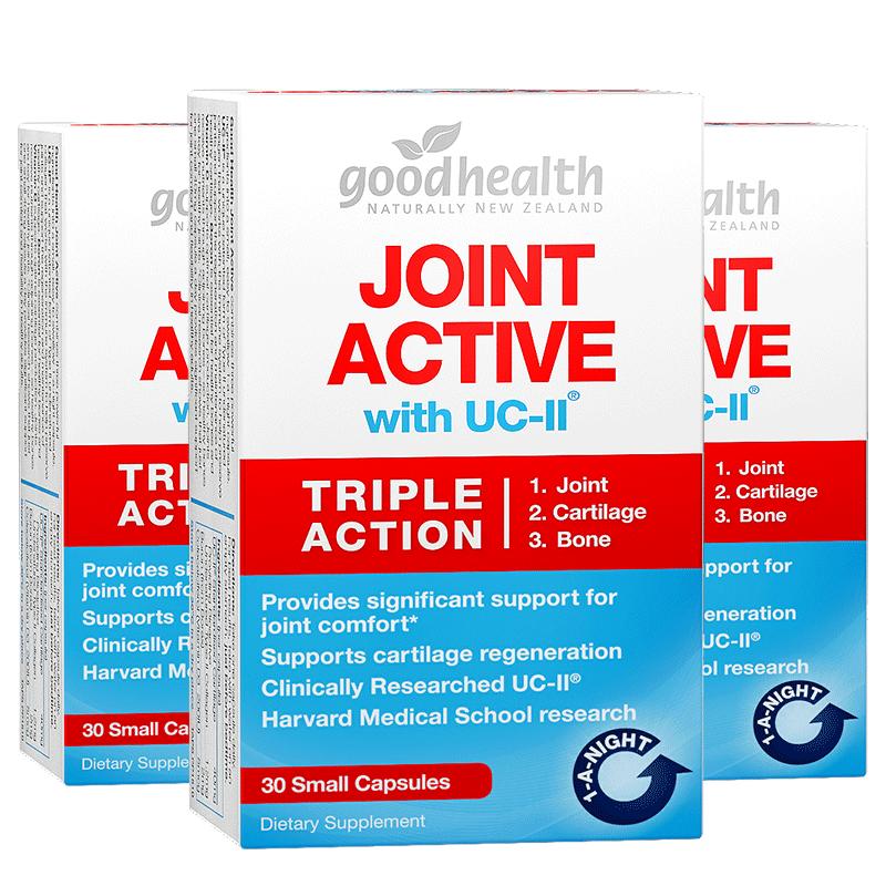 【自营】goodhealth好健康骨胶原蛋白非变性II型氨糖软骨素30粒*3