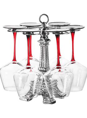 创意红酒杯架摆件欧式高脚杯架倒挂现代简约葡萄酒杯悬挂收纳架