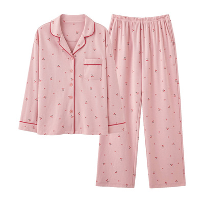 睡衣女春夏季纯棉长袖宽松开衫