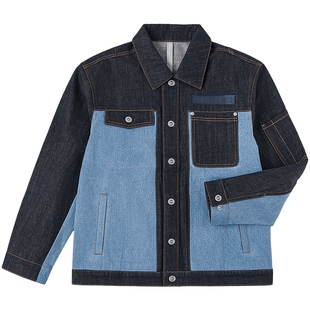 Lee × Saucony联名商场同款25冬新宽松版海兵蓝男牛仔夹克外套