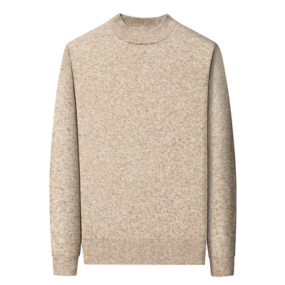 秋冬季加厚半高领100%羊毛衫