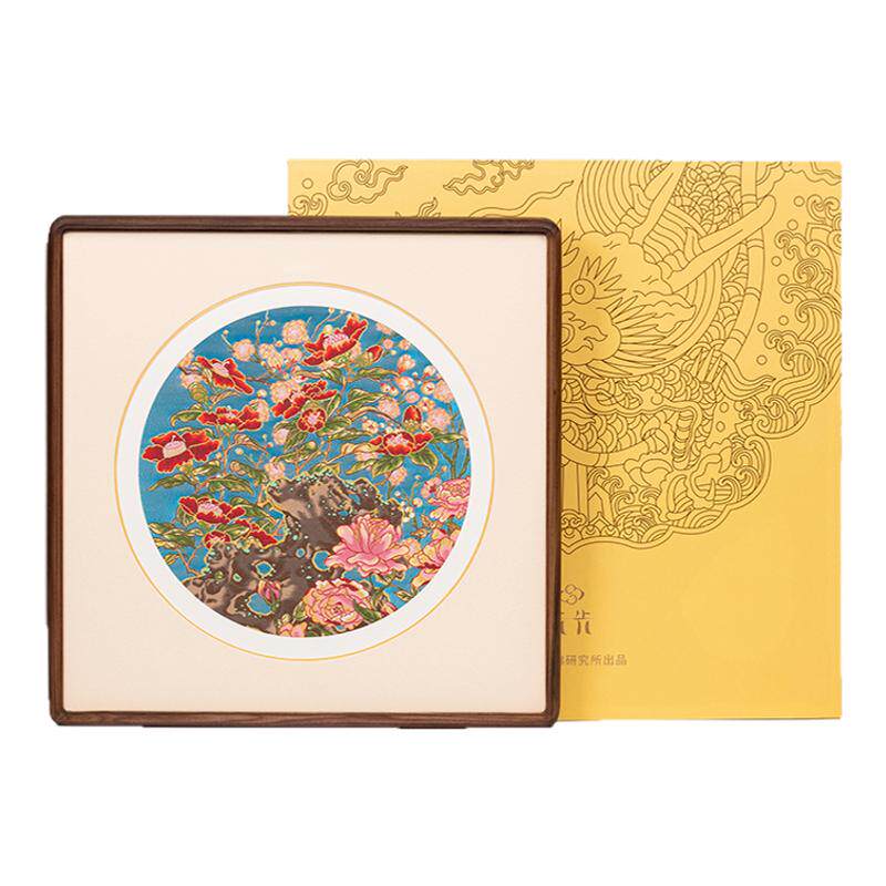 客厅玄关新中式花鸟画元先