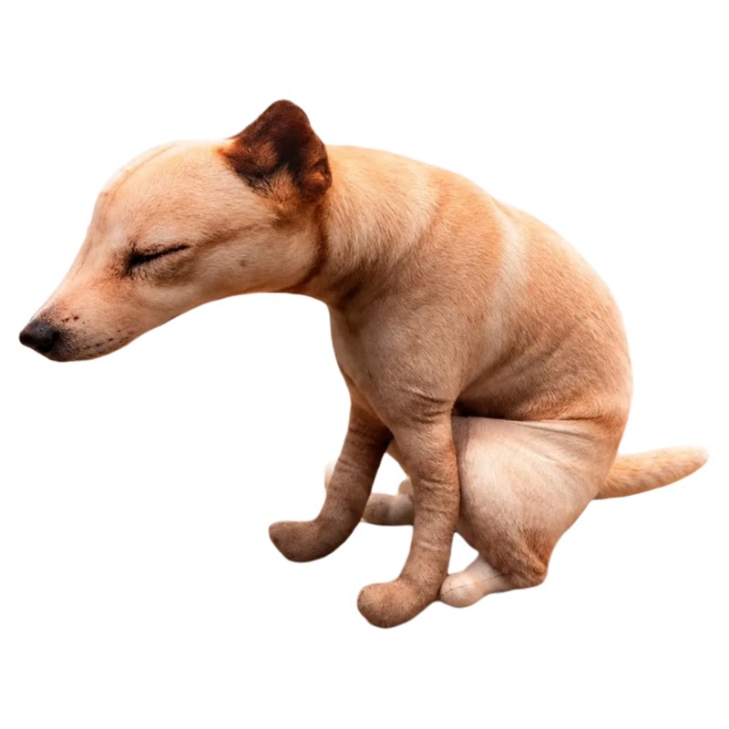 嗯嗯狗玩偶抱枕抽象猎奇拉屎狗