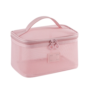 透明网纱化妆包女双层大容量ins 高级感旅行化妆品洗漱分区收纳袋